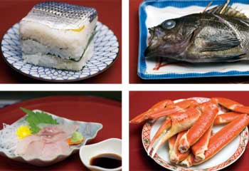 能登のお魚料理の数々
